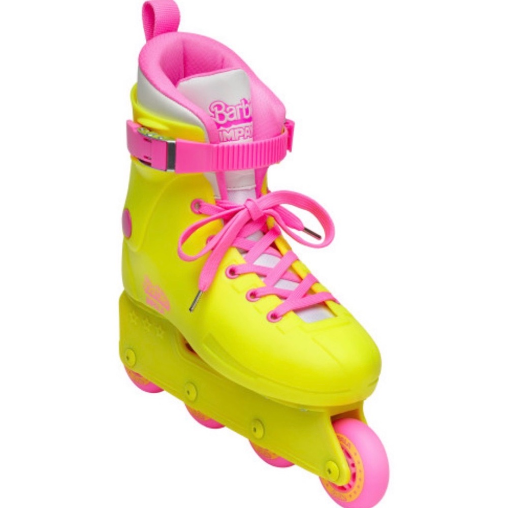 Barbie Impala Vibrant Yellow and Pink Rollerblades/Inline Skates